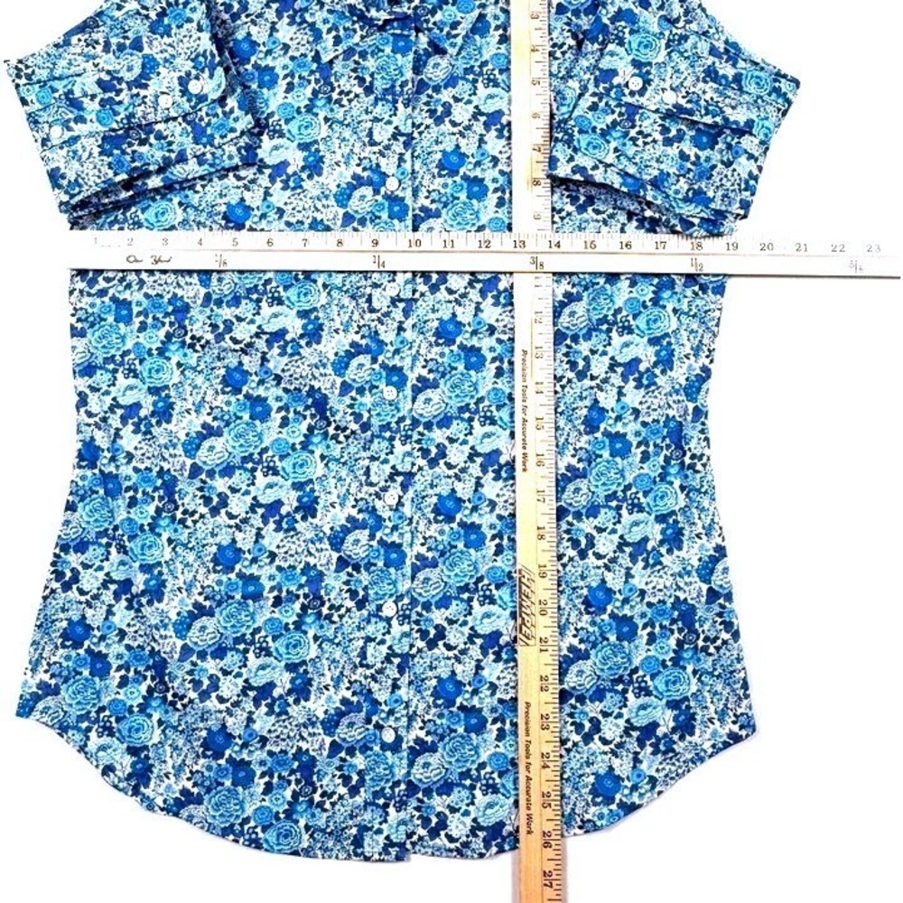 NWT J.Crew Liberty Fabrics Blue Floral Cotton Button Down Shirt Womens 6 - Picture 5 of 6